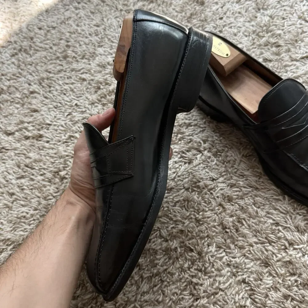 Allen Edmonds USA Sheridan Black Leather Penny Loafers Slip On Men’s Size 8.5 E